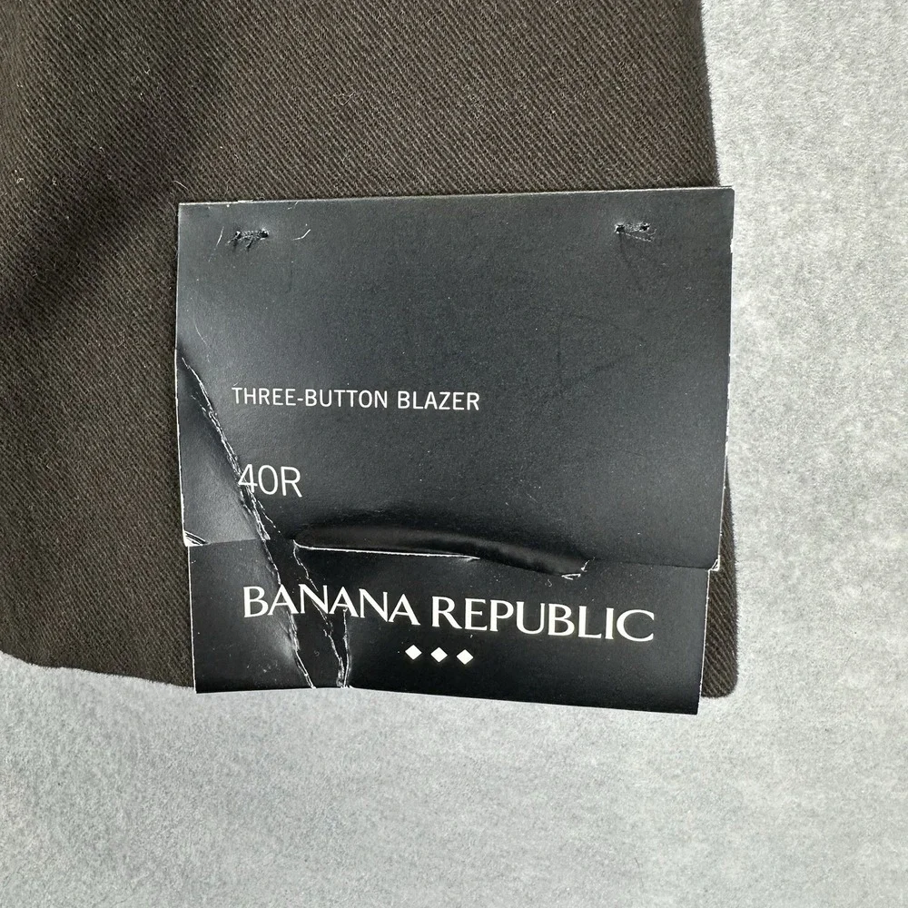 Banana Republic 3 Button Brown Cotton Blazer Men's 40R Sport Coat Smart Casual